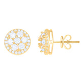 10 kt Gold Earrings With Moissanite Ctw 2.644